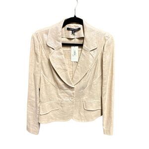 Insight Womens Gold Shimmer Blazer Size 10 NEW